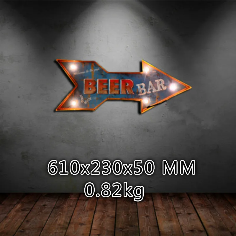 American Retro Wall Lamp Creative Arrow Signage Beer Bar Wall Decorated with LED Light Battery-Powered Night Light IY304125-34
American Retro Wall Lamp Creative Arrow Signage Beer Bar Wall Decorated with LED Light Battery-Powered Night Light IY304125-34