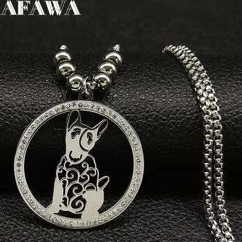 Fashion Bull Terrier Stainless Steel Necklaces Pendants for Women Silver Color Long Necklace Jewelry bisuteria mujer N125S01
Fashion Bull Terrier Stainless Steel Necklaces Pendants for Women Silver Color Long Necklace Jewelry bisuteria mujer N125S01