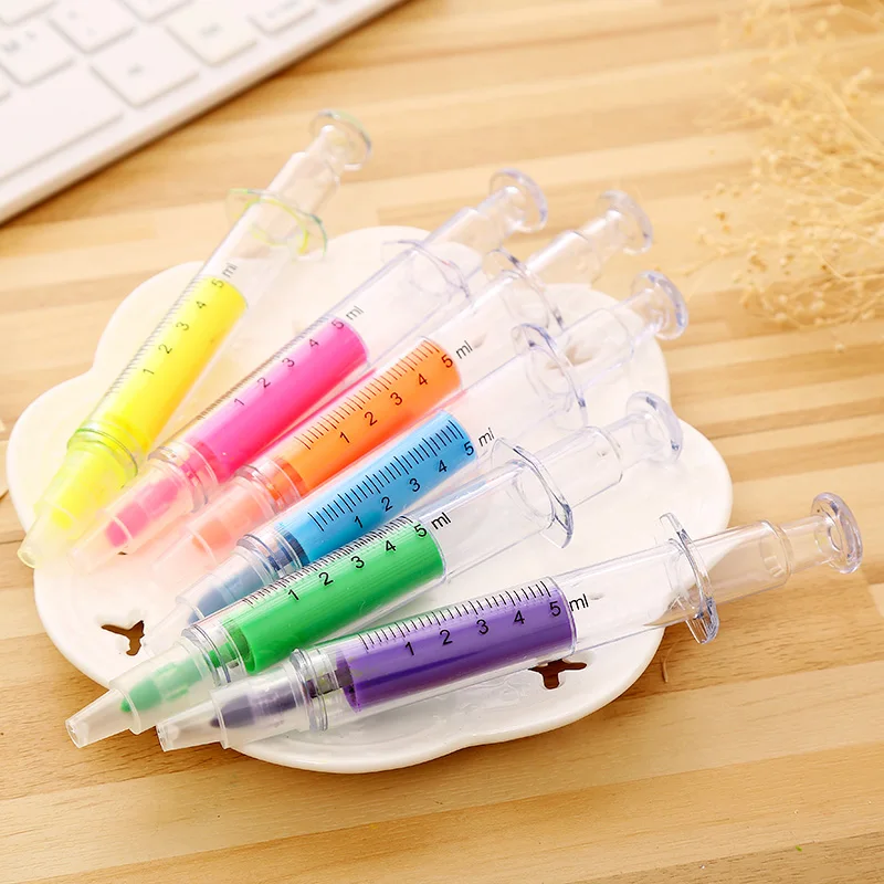 36 pcs/Lot Color Syringe Highlighter marker pen Fluorescent syring pens Stationery Office School supplies caneta escolar FB687
36 pcs/Lot Color Syringe Highlighter marker pen Fluorescent syring pens Stationery Office School supplies caneta escolar FB687