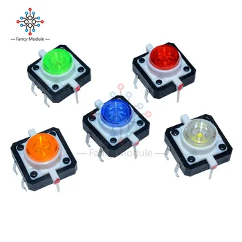 5PCS 5 Color 12X12X7.3mm Tactile Push Button Switch Momentary Tact LED 12*12*7.3mm
5PCS 5 Color 12X12X7.3mm Tactile Push Button Switch Momentary Tact LED 12*12*7.3mm