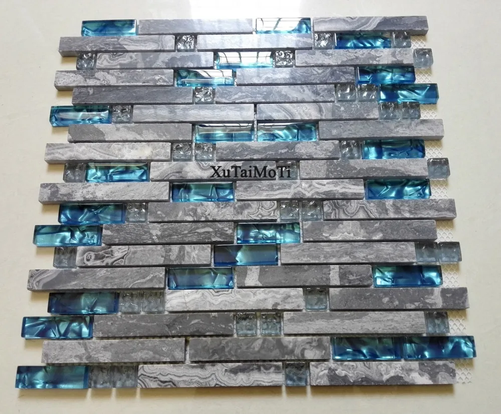 Gray Marble Mosaic Blue Glass Tile Kitchen Backsplash Bathroom Background Decorative Wall Fireplace Bar Stone Wall Tiles Window Wallpaper Women Wallpapers From Happpyzone 42 25 Dhgate Com