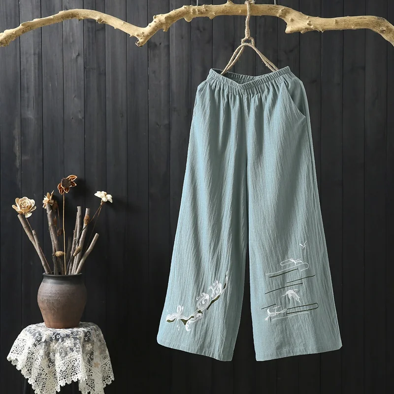 Traditional Chinese Pants Trousers Women 2019 Palazzo Woman Wide Leg Pants Female Bottoms Embroidery Vintage Casual Pants TA1409
Traditional Chinese Pants Trousers Women 2019 Palazzo Woman Wide Leg Pants Female Bottoms Embroidery Vintage Casual Pants TA1409