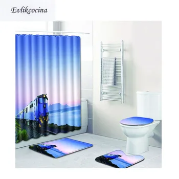 Free Shipping 4pcs Morning Train Run Banyo Bathroom Carpet Toilette Bath Mats Set Non Slip Pad Tapis Salle De Bain Alfombra Bano
Free Shipping 4pcs Morning Train Run Banyo Bathroom Carpet Toilette Bath Mats Set Non Slip Pad Tapis Salle De Bain Alfombra Bano