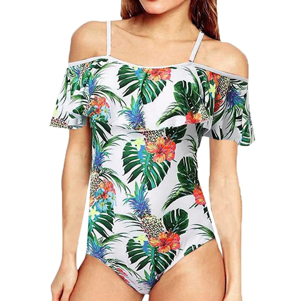 swimwear women one piece 2019 body suit Flounce Swimsuit Pineapple Printed Off Shoulder Bathing Suit sexy swimming costume
swimwear women one piece 2019 body suit Flounce Swimsuit Pineapple Printed Off Shoulder Bathing Suit sexy swimming costume