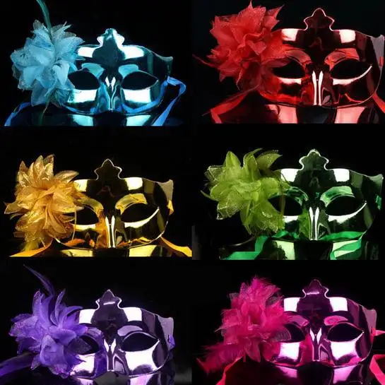 Women flower feather mask Hallowmas lady children Venetian masquerade mask half metallic mask party event Christmas props gift
Women flower feather mask Hallowmas lady children Venetian masquerade mask half metallic mask party event Christmas props gift