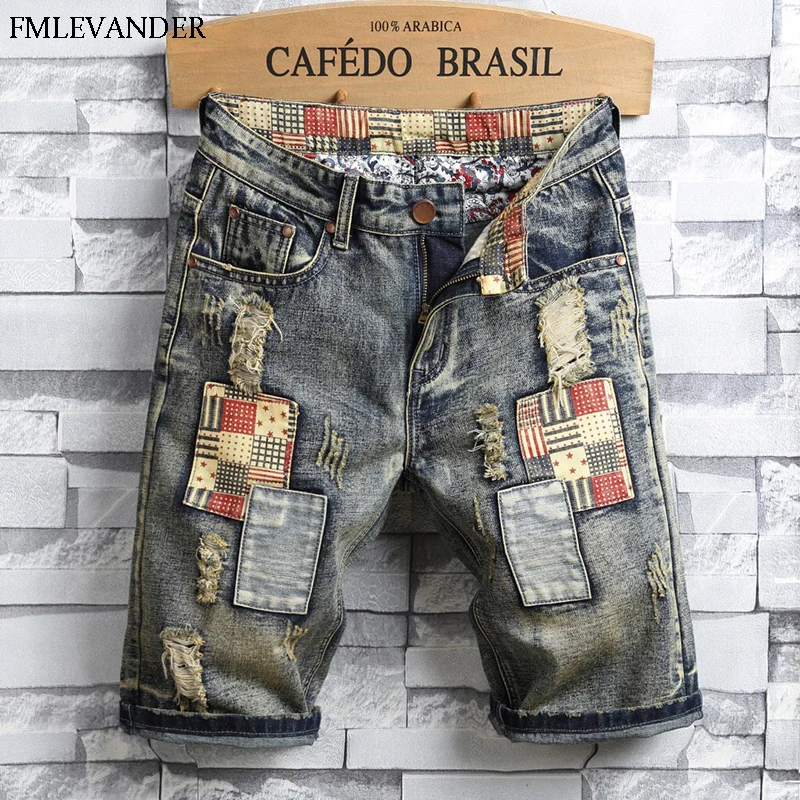 New Design Patchwork Knee Length Straight Pantalones rotos Jeans Homme Short Jeans Men
New Design Patchwork Knee Length Straight Pantalones rotos Jeans Homme Short Jeans Men