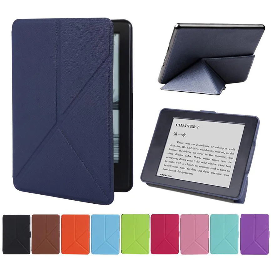 Thin Smart Cover Origami Case for New Amazon Kindle Paperwhite 4 (2018 Release) 6'' E-reader Folio Stand Holder Auto Sleep/Wake
Thin Smart Cover Origami Case for New Amazon Kindle Paperwhite 4 (2018 Release) 6'' E-reader Folio Stand Holder Auto Sleep/Wake