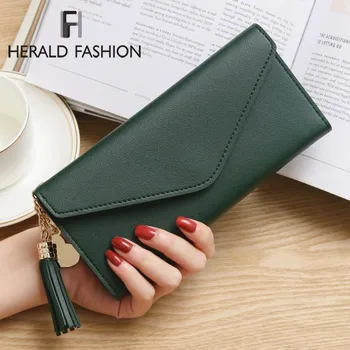 Herald Fashion Women Long Wallet with Tassel Quality Leather Cluths Multi-function Ladies' Card Holder Female Coin Purse Wallet
Herald Fashion Women Long Wallet with Tassel Quality Leather Cluths Multi-function Ladies' Card Holder Female Coin Purse Wallet