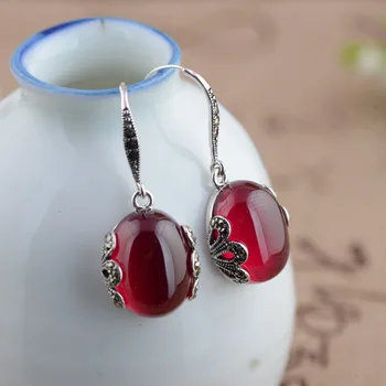 S925 sterling silver silver jewelry wholesale red corundum Earrings beautifully simple new gift
S925 sterling silver silver jewelry wholesale red corundum Earrings beautifully simple new gift