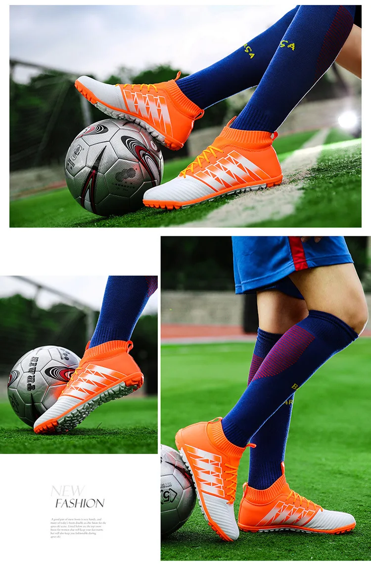 2017 High Ankle Kids Football Boots Superfly Original Cheap Indoor Soccer Shoes Cleats Boys Girls Sneakers High Quality 3