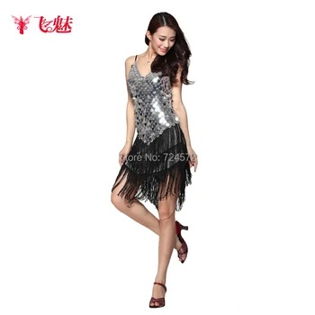 New style Latin dance clothes tassel Latin dance dress one-piece dress paillette women dance dress
New style Latin dance clothes tassel Latin dance dress one-piece dress paillette women dance dress