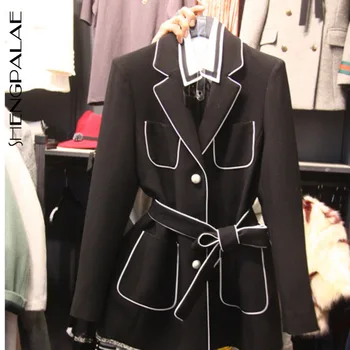 SHENGPALAE New Autun Japan Korea Style Full Sleeve Pockets Turn-down Collar Belt With Sashes Slim Women Coat Tide FR151
SHENGPALAE New Autun Japan Korea Style Full Sleeve Pockets Turn-down Collar Belt With Sashes Slim Women Coat Tide FR151