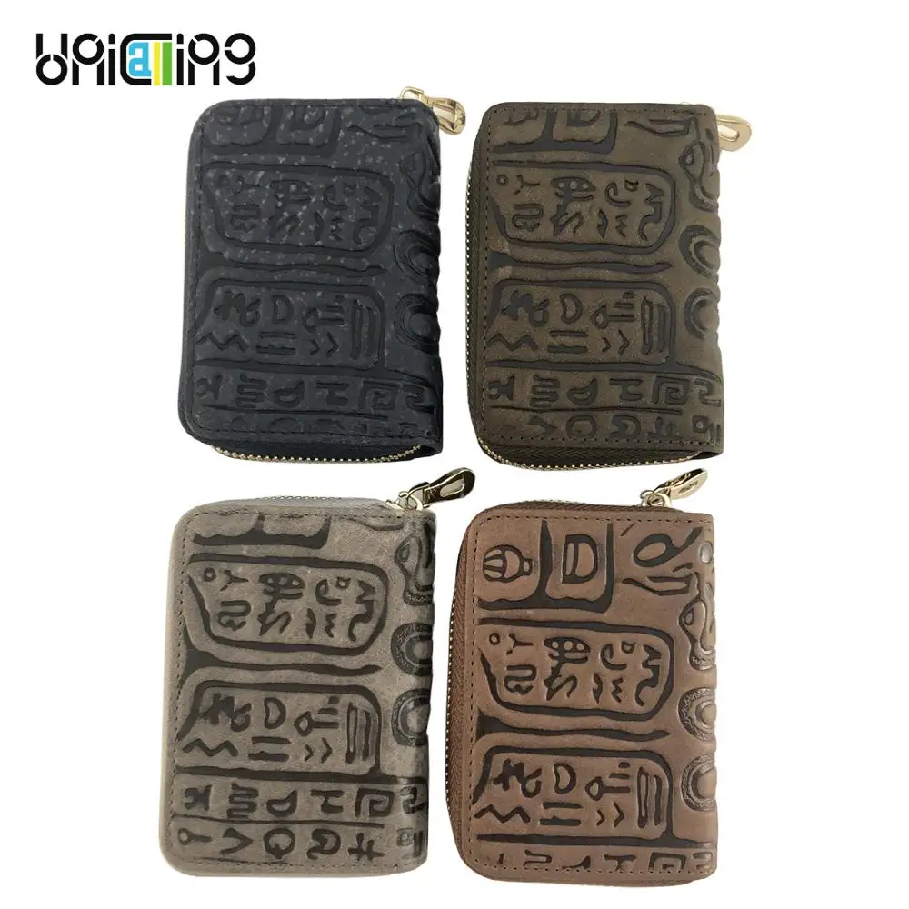 UniCalling card id holders retro pattern quality genuine leather card holder 4 colors zipper credit card holder leather 12 slots
UniCalling card id holders retro pattern quality genuine leather card holder 4 colors zipper credit card holder leather 12 slots