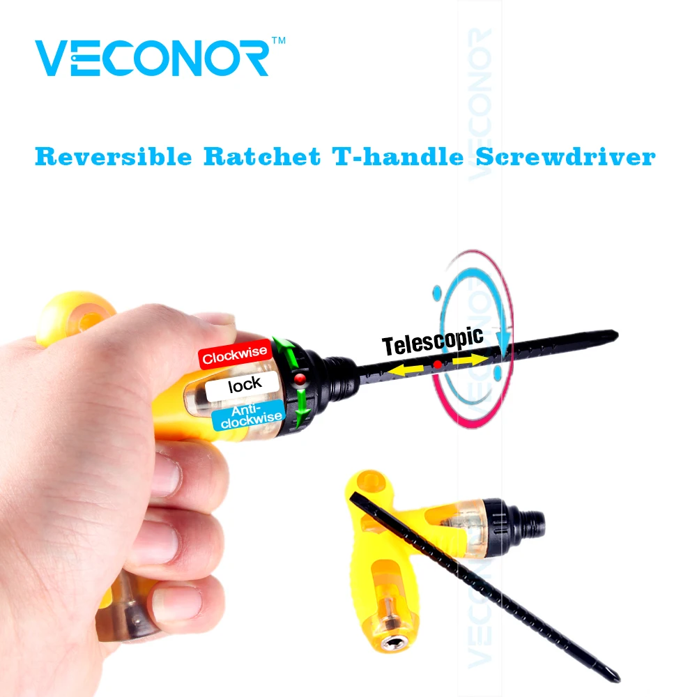 T-handle Extendable Ratcheting Pocket Flexible Screwdriver Reversible Phillips Cross Head Slot Head Magnetic Tips
T-handle Extendable Ratcheting Pocket Flexible Screwdriver Reversible Phillips Cross Head Slot Head Magnetic Tips