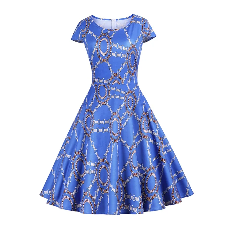 Summer Floral Print Dresses 2019 New Women Short Sleeve Round Neck Swing Dress Ladies Casual Cap Sleeve Midi Dress Vestidos
Summer Floral Print Dresses 2019 New Women Short Sleeve Round Neck Swing Dress Ladies Casual Cap Sleeve Midi Dress Vestidos