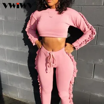 VWIWV Women Spring Tracksuit Two Piece Set Ruched Sweatshirt and Pant Female Casual Fitness Sportswear Set Fall 2 Piece Sets
VWIWV Women Spring Tracksuit Two Piece Set Ruched Sweatshirt and Pant Female Casual Fitness Sportswear Set Fall 2 Piece Sets