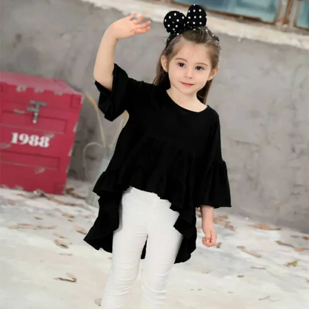 Puseky Toddler Baby Girls Cute Cat T-shirt+Floral Shorts Kids Summer Clothes Set 3-4 Years, White+Floral