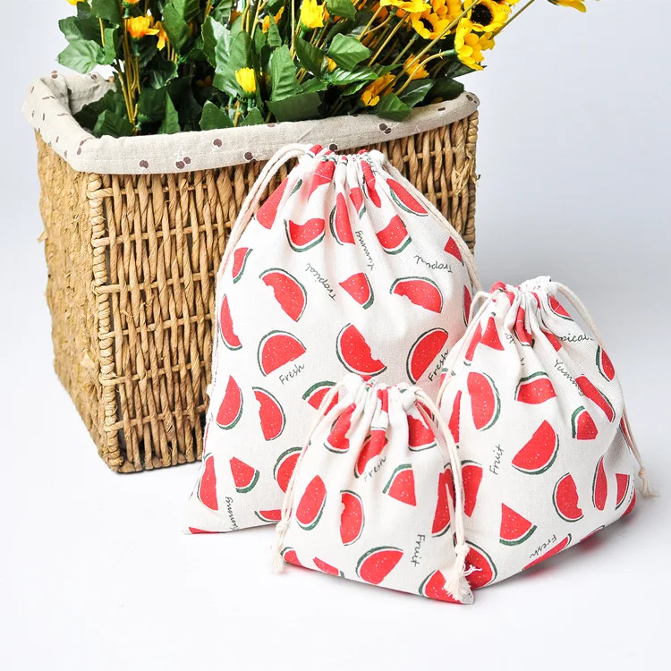 1pcs Watermelon Drawstring Cotton Linen Storage Bag Gift Candy Tea Jewelry Organizer Makeup Cosmetic Coins keys Bags 49261
1pcs Watermelon Drawstring Cotton Linen Storage Bag Gift Candy Tea Jewelry Organizer Makeup Cosmetic Coins keys Bags 49261