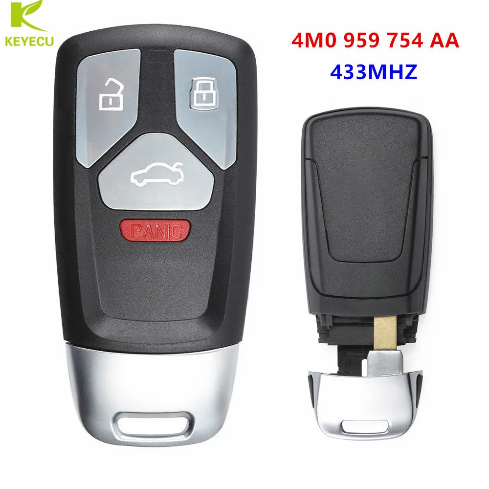 KEYECU Replacement Smart Remote Key Fob 434MHz for Audi A4 A5 TT Quattro Q7 SQ5 2016 2017 2018 2019 4M0 959 754 AA
KEYECU Replacement Smart Remote Key Fob 434MHz for Audi A4 A5 TT Quattro Q7 SQ5 2016 2017 2018 2019 4M0 959 754 AA