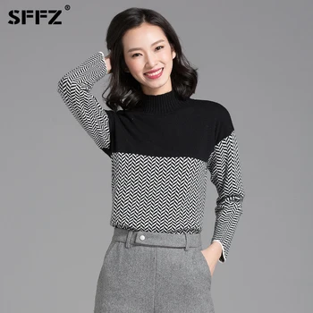 SFFZ Knitted Sweater Women Turtleneck Patchwork Sweaters and Pullovers Rabbit Wool Blend Pullover for Lady Jumper Femme Clothes
SFFZ Knitted Sweater Women Turtleneck Patchwork Sweaters and Pullovers Rabbit Wool Blend Pullover for Lady Jumper Femme Clothes