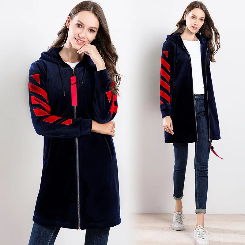 2019 Womens spring Golden Velvet Jacket Thickening With hood zipper long style designer very large plue size M-2XL 3XL 4XL 5XL
2019 Womens spring Golden Velvet Jacket Thickening With hood zipper long style designer very large plue size M-2XL 3XL 4XL 5XL