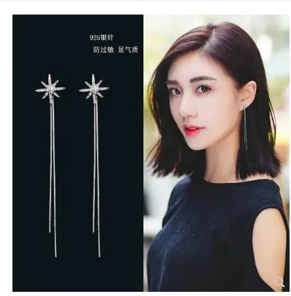 Fashion 925 Sterling Silver Tassel Stud Earrings For Women Jewelry Pendientes Brincos
Fashion 925 Sterling Silver Tassel Stud Earrings For Women Jewelry Pendientes Brincos