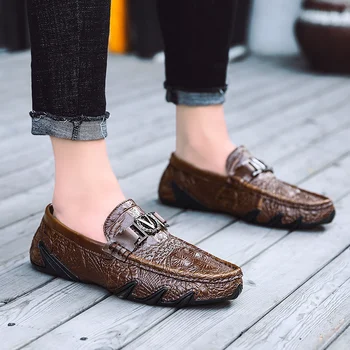 High Top Quality Leather Loafers Crocodile Men Casual Shoes Brand Walking Flats Driving Shoes Business Luxury Men Casual Shoes
High Top Quality Leather Loafers Crocodile Men Casual Shoes Brand Walking Flats Driving Shoes Business Luxury Men Casual Shoes