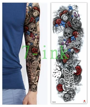 Waterproof Tattoos Sticker Full Arm red rose blue flower skull tattoo Water Transfer flash tatoo fake tattoo for men women
Waterproof Tattoos Sticker Full Arm red rose blue flower skull tattoo Water Transfer flash tatoo fake tattoo for men women