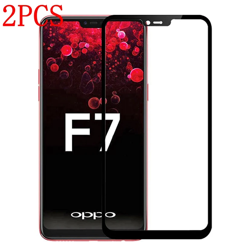 2PCS Full Cover Tempered Glass For OPPO F7 Screen Protector protective film glass | Мобильные телефоны и аксессуары