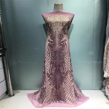 Hot sale pink sequins fabric for wedding dress 2018 latest high quality african tulle net lace fabric H37-2
Hot sale pink sequins fabric for wedding dress 2018 latest high quality african tulle net lace fabric H37-2