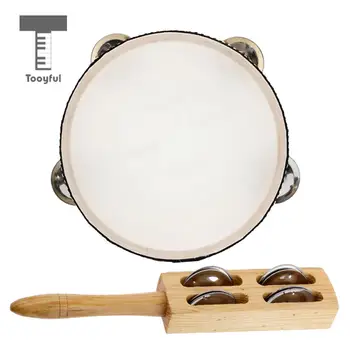 Tooyful 1 Set Handbell Cymbal + Tambourine Hand Percussion Musical Instrument Toys for Kids Baby Toddler Rattle Toys Gift
Tooyful 1 Set Handbell Cymbal + Tambourine Hand Percussion Musical Instrument Toys for Kids Baby Toddler Rattle Toys Gift