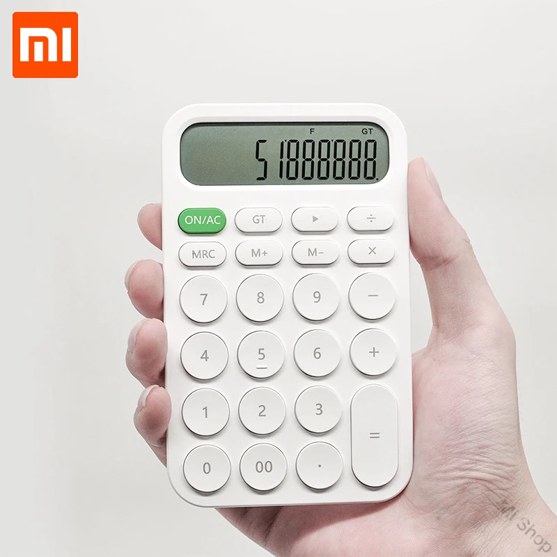 Original Xiaomi Mijia MIIIW calculator 12-bit LED display ABS material 6 degree angle for office Finance Student Stationery
Original Xiaomi Mijia MIIIW calculator 12-bit LED display ABS material 6 degree angle for office Finance Student Stationery