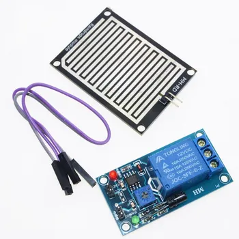 Rain water sensor module + DC 12V Relay Control Module Rain Sensor Water Raindrops Detection Module for Arduino robot kit 2PCS
Rain water sensor module + DC 12V Relay Control Module Rain Sensor Water Raindrops Detection Module for Arduino robot kit 2PCS