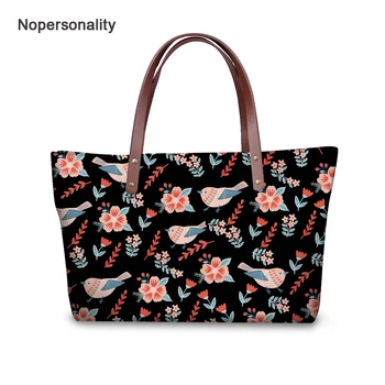 Nopersonality Black Floral Sparrows Birds Print Handbags for Women Casual Neoprene Shoulder Tote Bag Large Capacity Beach Bags
Nopersonality Black Floral Sparrows Birds Print Handbags for Women Casual Neoprene Shoulder Tote Bag Large Capacity Beach Bags
