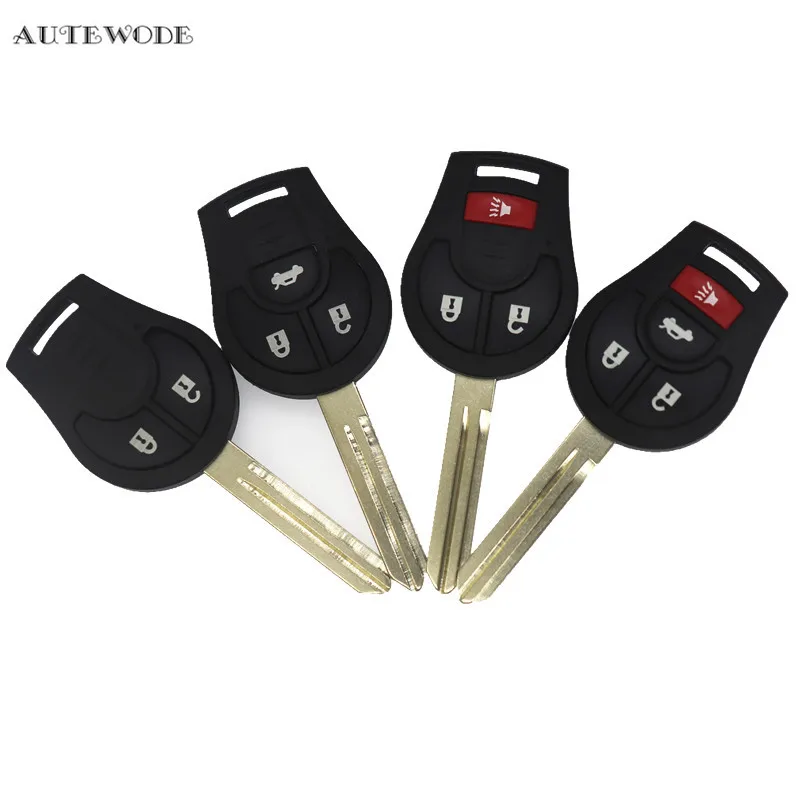 AUTEWODE 2 Buttons Replacement Remote Car Key Cover Case for Nissan 2 3 4 buttons Uncut Blade Micra K14 FCC March Sunny 
AUTEWODE 2 Buttons Replacement Remote Car Key Cover Case for Nissan 2 3 4 buttons Uncut Blade Micra K14 FCC March Sunny