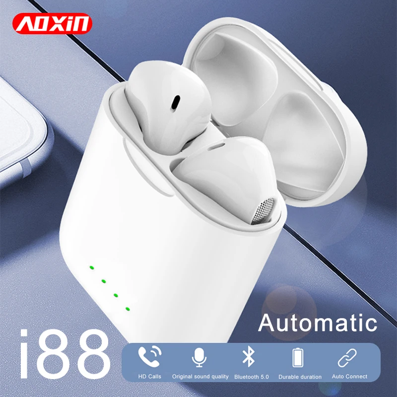 AOXIN i88 TWS 5.0 Bluetooth Headphone 3D Wireless Earphone With Microphone Touch Control Wireless Headphones with Charging Box
AOXIN i88 TWS 5.0 Bluetooth Headphone 3D Wireless Earphone With Microphone Touch Control Wireless Headphones with Charging Box