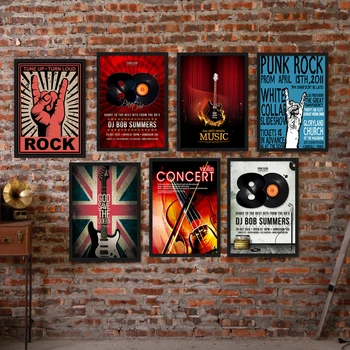 Nordic Retro Music Bar Canvas Painting Guitar Rock Poster Record Violin Wall Picture No Frame Cafe Living Room Mural Decoration
Nordic Retro Music Bar Canvas Painting Guitar Rock Poster Record Violin Wall Picture No Frame Cafe Living Room Mural Decoration