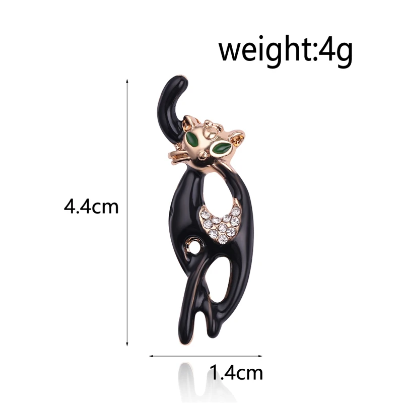 Fashion Elegant Black Long Tail Cat Brooch Pin Lady Inlaid Rhinestone Green Eyes Enamel Long Tail Cat Pin Animal Brooch Jewelry
Fashion Elegant Black Long Tail Cat Brooch Pin Lady Inlaid Rhinestone Green Eyes Enamel Long Tail Cat Pin Animal Brooch Jewelry