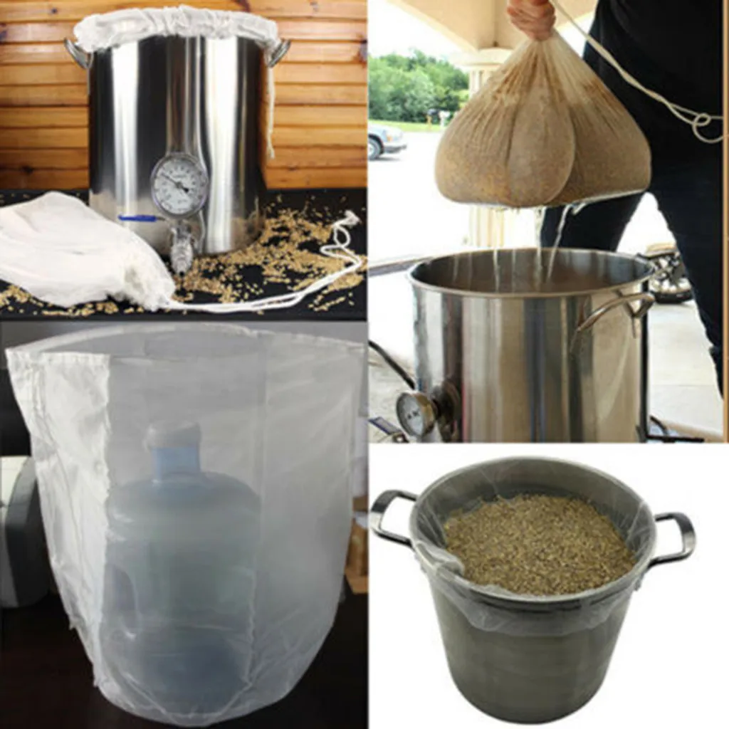 ISHOWTIENDA Drawstring Brew in a Bag Straining Filtering Craft Homebrew Beer Wine Brewing Nylon Strainer 26 inch X 22 inch
ISHOWTIENDA Drawstring Brew in a Bag Straining Filtering Craft Homebrew Beer Wine Brewing Nylon Strainer 26 inch X 22 inch