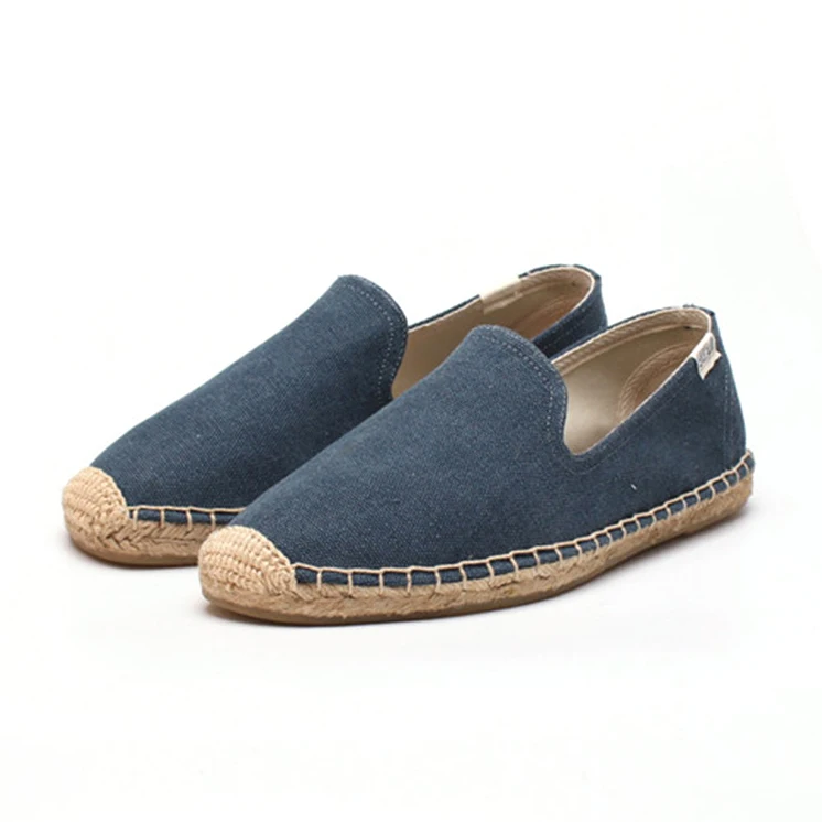 Men solid color canvas espadrilles, fall caucal flat espadrilles loafers in navy blue color
Men solid color canvas espadrilles, fall caucal flat espadrilles loafers in navy blue color