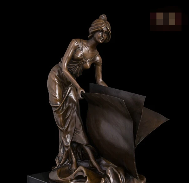 free 15" Abstract Art Sculpture Copper Bronze Marble Book Maiden Girl Statue Figurine fast
free 15" Abstract Art Sculpture Copper Bronze Marble Book Maiden Girl Statue Figurine fast
