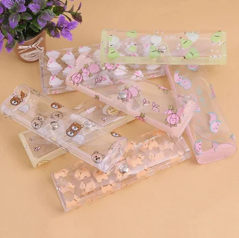 1Pcs/set Kawaii Transparent Plastic Soft Eye Glasses Protector Case Metal Button Sunglasses Box
1Pcs/set Kawaii Transparent Plastic Soft Eye Glasses Protector Case Metal Button Sunglasses Box