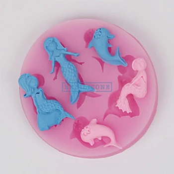 L1013 Dolphin mermaid silicone mold chocolate fondant cake decorating tools kitchen baking
L1013 Dolphin mermaid silicone mold chocolate fondant cake decorating tools kitchen baking