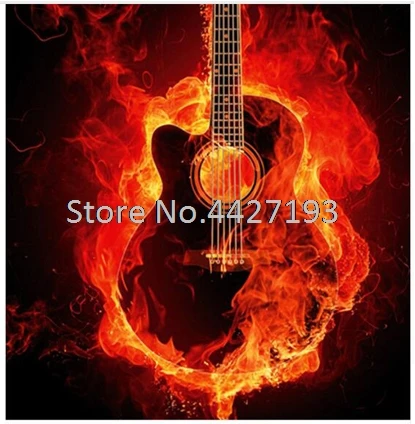 Fire guitar 5D diamond cross stitch kits crystal full mosaic Diy Embroidery Diamond painting wall stickers room decoration
Fire guitar 5D diamond cross stitch kits crystal full mosaic Diy Embroidery Diamond painting wall stickers room decoration