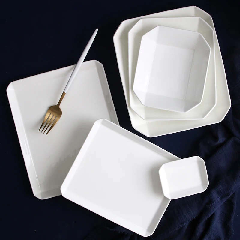 Brief White Ceramic Under Glazed Porcelain Rectangle Breakfast Dessert Fruit Deep Dish Fish Large Plate Steak Saucer Tableware
Brief White Ceramic Under Glazed Porcelain Rectangle Breakfast Dessert Fruit Deep Dish Fish Large Plate Steak Saucer Tableware