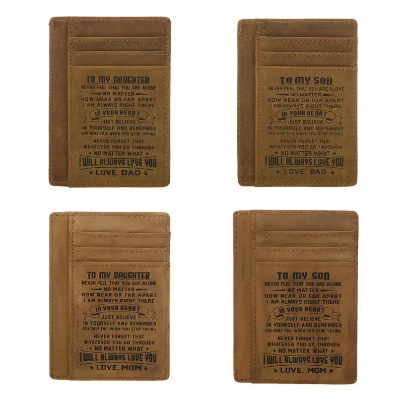 THINKTHENDO Fashion RFID Card Holder Case Father Mother to Son Daughter Gift Anniversary Christmas Birthday Gifts Slim Wallet
THINKTHENDO Fashion RFID Card Holder Case Father Mother to Son Daughter Gift Anniversary Christmas Birthday Gifts Slim Wallet
