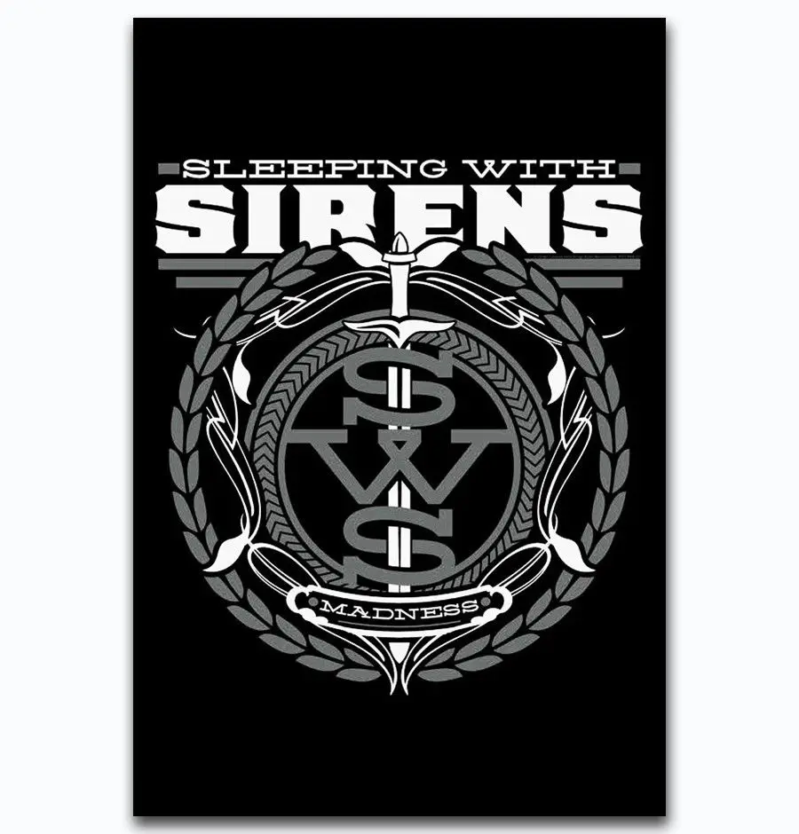 Hot New Sleeping With Sirens Flag Custom-Silk Art Poster Wall Sicker Decoration Gift