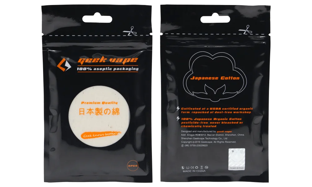5pcs Original Geekvape Koh Gen Do Organic cotton for RDA RBA Atomizer Tank DIY Coil E Cigarette Accessory
5pcs Original Geekvape Koh Gen Do Organic cotton for RDA RBA Atomizer Tank DIY Coil E Cigarette Accessory