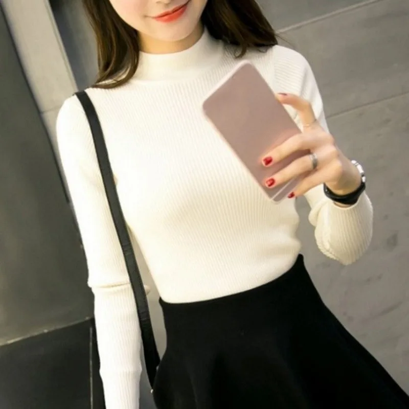 Women Pull Femme Turtleneck Women Sweaters And Pullovers 2018 Autumn Winter Solid Knitted Top Female Slim Pullover Jumper
Women Pull Femme Turtleneck Women Sweaters And Pullovers 2018 Autumn Winter Solid Knitted Top Female Slim Pullover Jumper