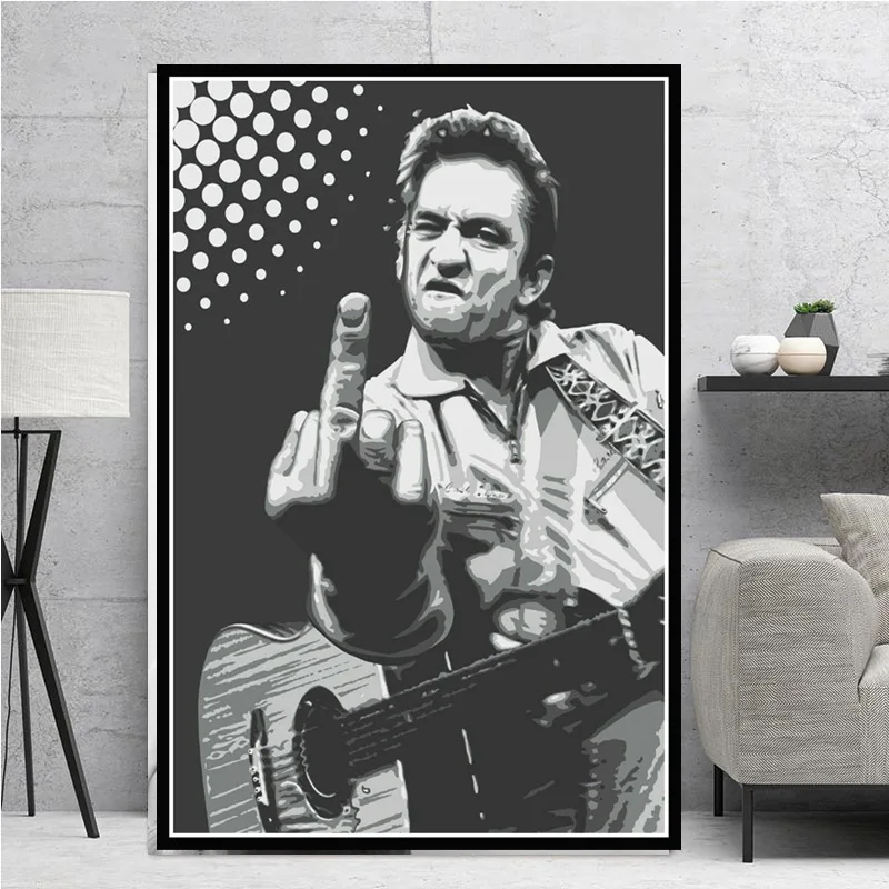 Johnny Cash Rock Music Singer Pop Star Vintage Painting Art Poster And Prints Canvas Wall Pictures For Living Room Home Decor
Johnny Cash Rock Music Singer Pop Star Vintage Painting Art Poster And Prints Canvas Wall Pictures For Living Room Home Decor